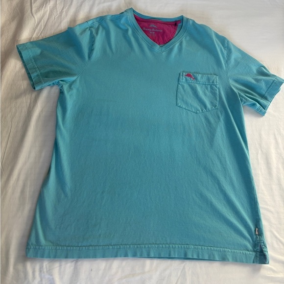 Tommy Bahama Crew Neck Pocket T-Shirt Regular Fit River Blue Men's Size M - Picture 3 of 9